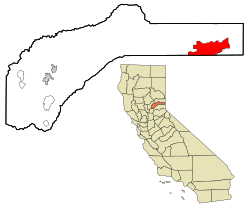 Nevada County California Incorporated and Unincorporated areas Truckee Highlighted